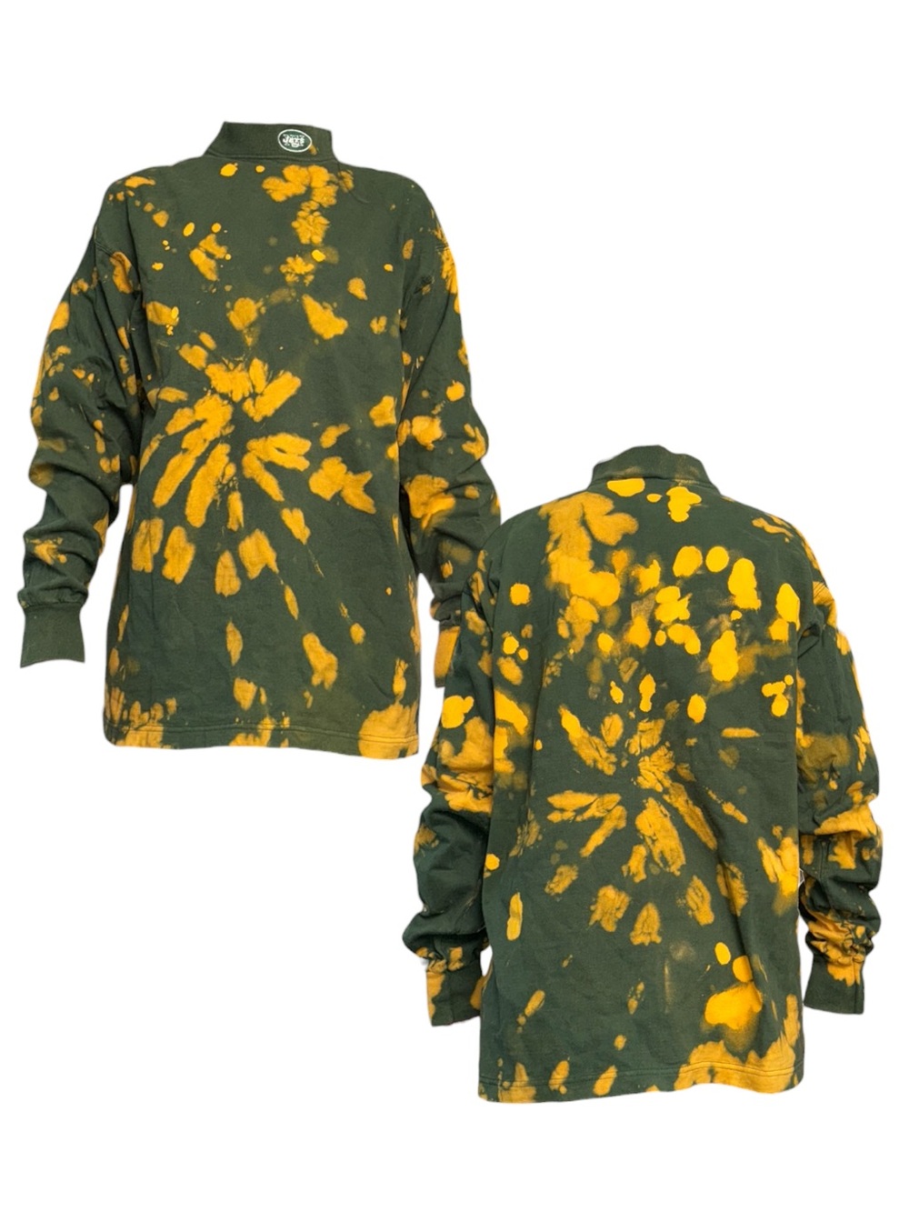 Bleach Tie-Dye NY Jets Thick Turtleneck Long Sleeve